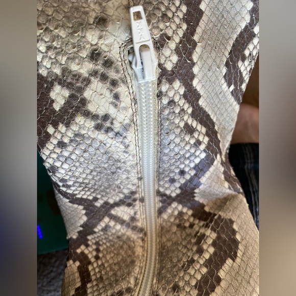 Ann Demeulemeester Snakeskin Leather 36.5 Made in Italy  Over the Knee Boots - Picture 9 of 11